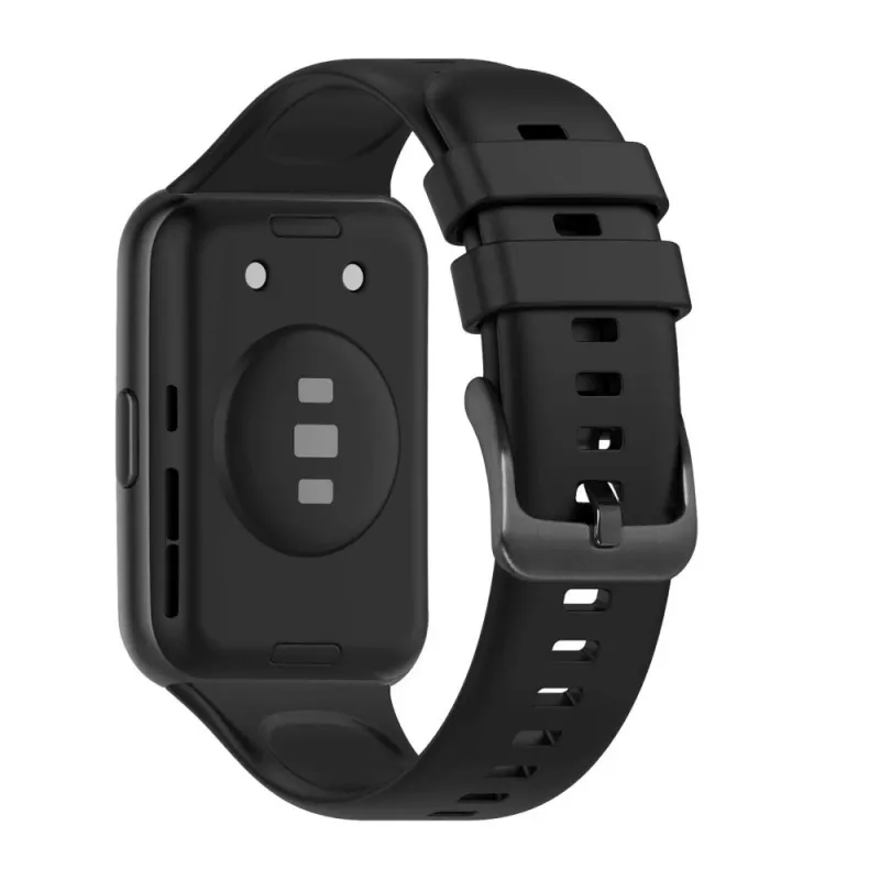 Silikonarmband FIXED für Huawei Watch Fit 2 – Schwarz, Ersatzband weich flexibel