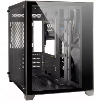 PC-Gehäuse Inter-Tech C-501 Aspect Midi Tower Schwarz