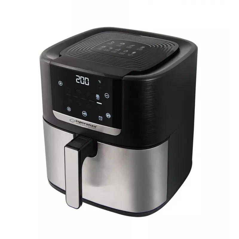 Heißluftfritteuse ESPERANZA EKA004 — 8 L, 1700 W, 8 Programme, Touch-Bedienung, Edelstahl
