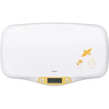 Babywaage Beurer BY80 - digitale Babywaage, 20 kg, 5 g, weiß/gelb