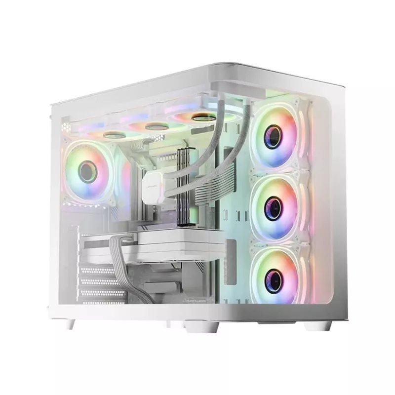 Computer case Midi LC-Power Gaming 8001W Pro-Storm Light, ATX, Schwarz