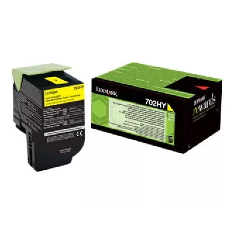 Toner Lexmark Cartridge 702HY Gelb 70C2HY0 3000 Seiten