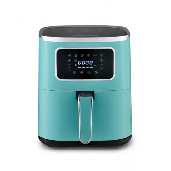 Heißluftfritteuse HEINRICH'S HFR 8216 — 5,0 l, 1450 W, grün, Touch-Steuerung, LED-Display