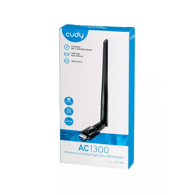 Netzwerkkarte Cudy WU1400 WLAN 867 Mbit/s USB Dualband Wi-Fi 5