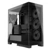PC-Gehäuse MODECOM Volcano SPACE APEX ARGB Midi Tower, gehärtetes Glas, USB-C, unterstützt ATX/microATX/Mini-ITX, GPU bis 430 mm, CPU-Kühler bis 180 mm