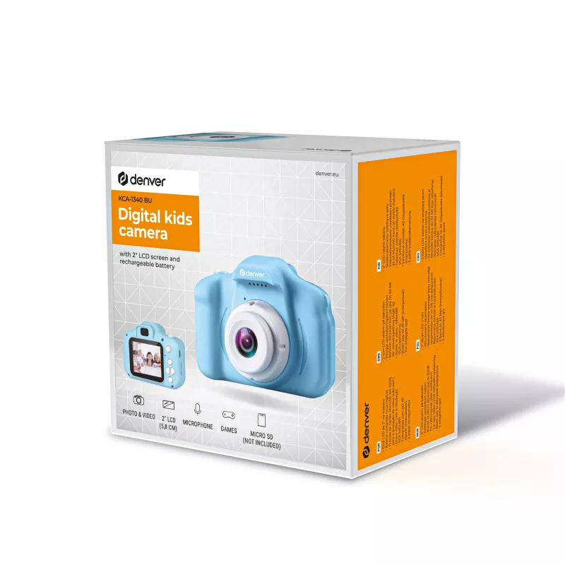 Denver Kamera KCA-1340BU für Kinder Spielzeug Spiele 64GB Karte