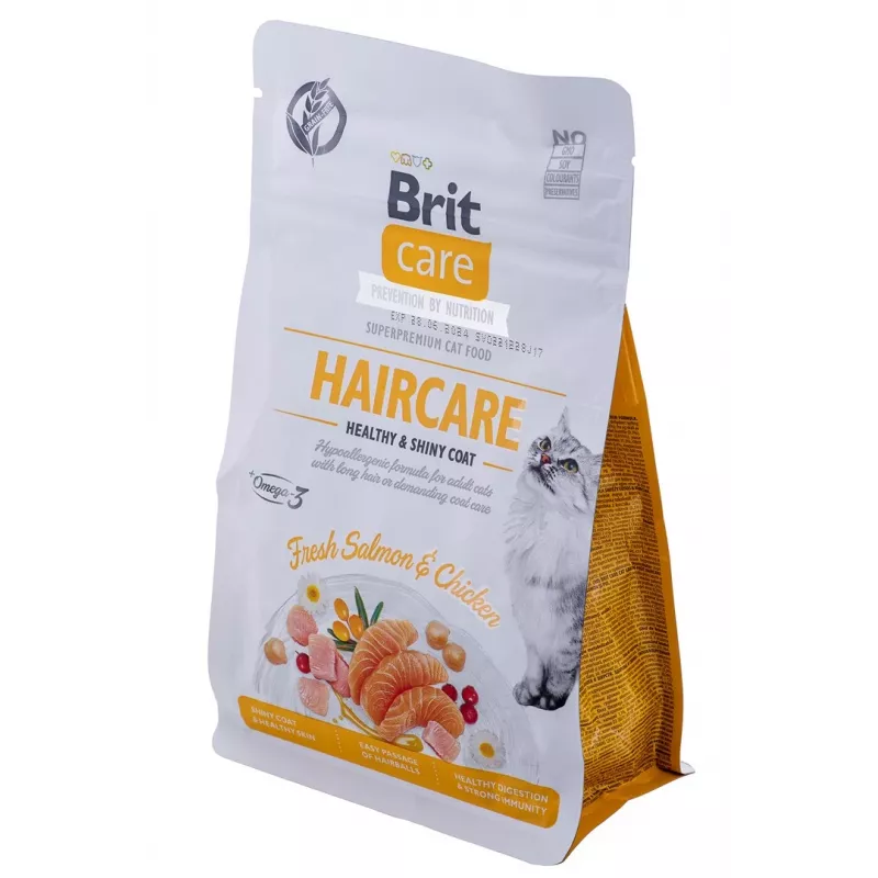 BRIT Care Grain Free Haircare Healthy & Shiny Coat - trockenes Katzenfutter - 400 g