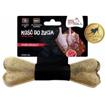 Hundekauartikel SYTA MICHA Ente mit Himbeeren 13,5 cm Stick, getreidefrei, für ausgewachsene Hunde, 94,54 % Protein
