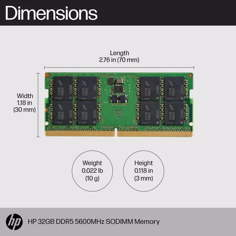HPE - DDR5 - Modul - 32 GB - SO-DIMM 262-Pin - 5600 MHz / PC5-44800 1.1 V