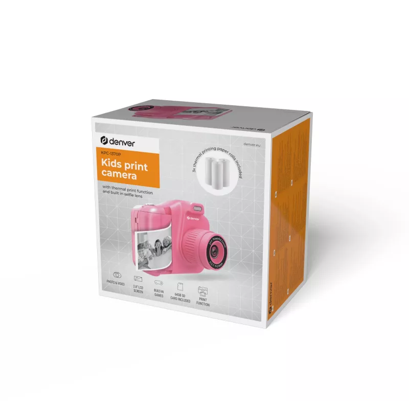 Kinder-Digitalkamera Denver KPC-1370P Pink 249g