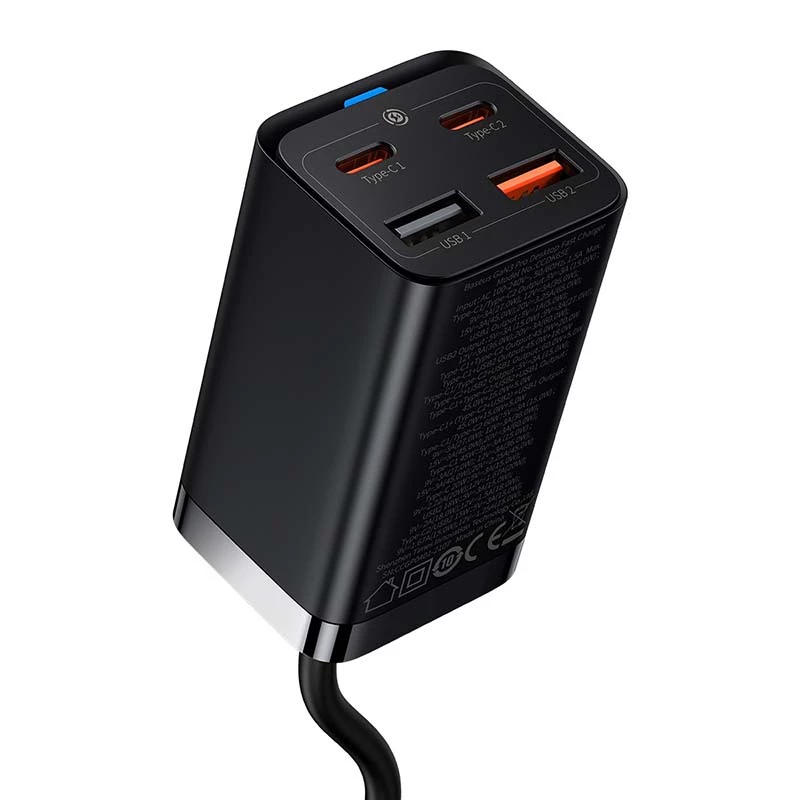 Ladegerät Baseus GaN3 Pro Mobiltelefon Tablet Schwarz AC Innenbereich 15V 3A