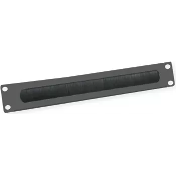 VALUE Rackabdeckung mit Bürste für Kabeleinführung – RAL 9005 – 2U – 25,4/48,3 cm (10 Zoll/19 Zoll)