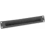 VALUE Rackabdeckung mit Bürste für Kabeleinführung – RAL 9005 – 2U – 25,4/48,3 cm (10 Zoll/19 Zoll)