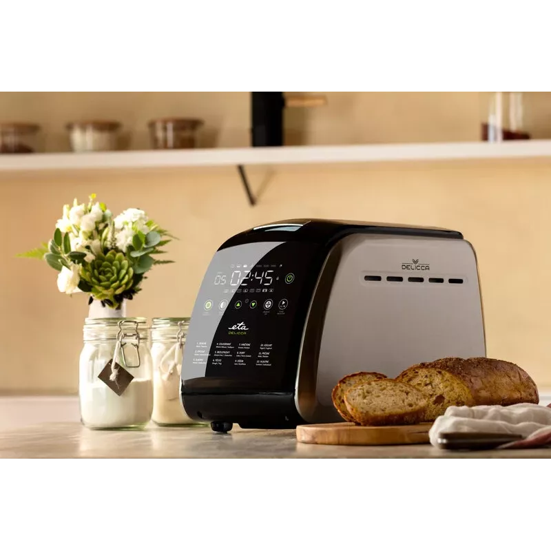 ETA | Brotbackautomat | Delicca II ETA714990030 | Leistung 850 W | Programme 12 | Display Ja | Schwarz/Edelstahl