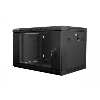 Wandgehäuse LANBERG WF01-6406-10B, 6U, 19 Zoll, 600×374×450 mm, schwarz, 60 kg