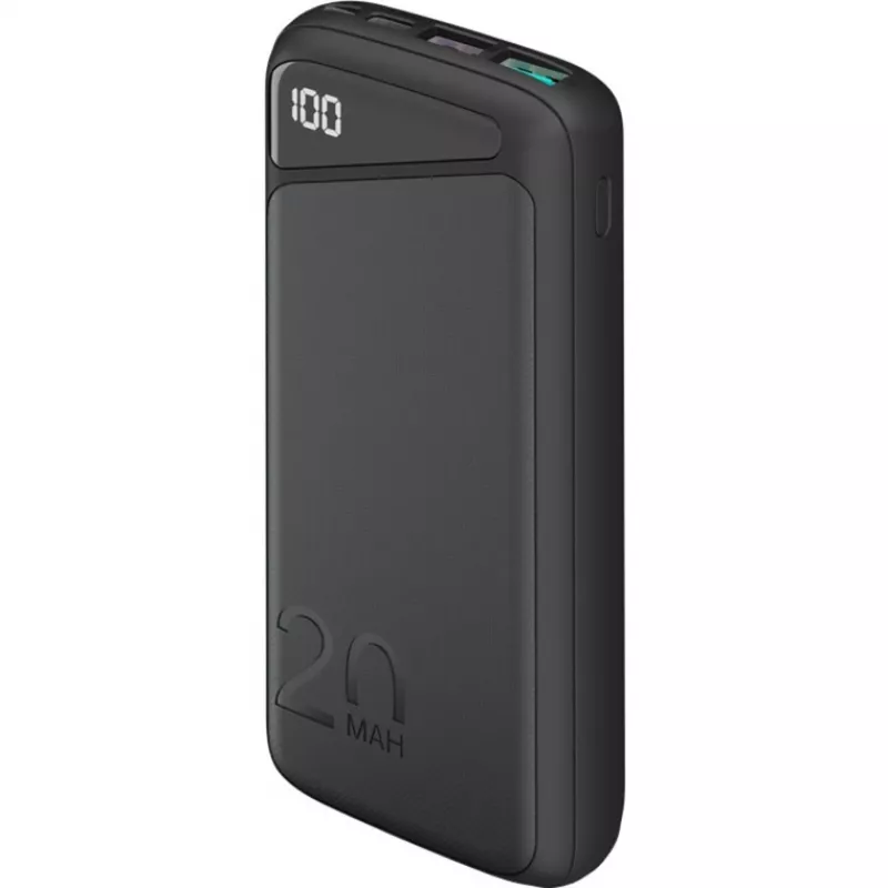 Schnelllade-Powerbank 20.000 mAh (schwarz, PD, Quick Charge 3.0, Super Charge)