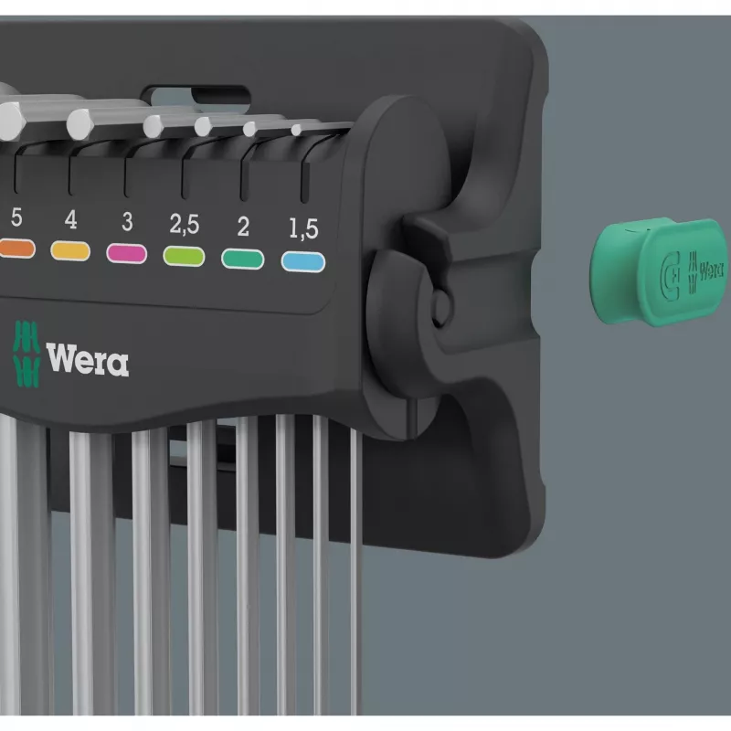 Wera 05022102001 Sechskantschlüssel-Set, L-Form, metrisch, 9-tlg.