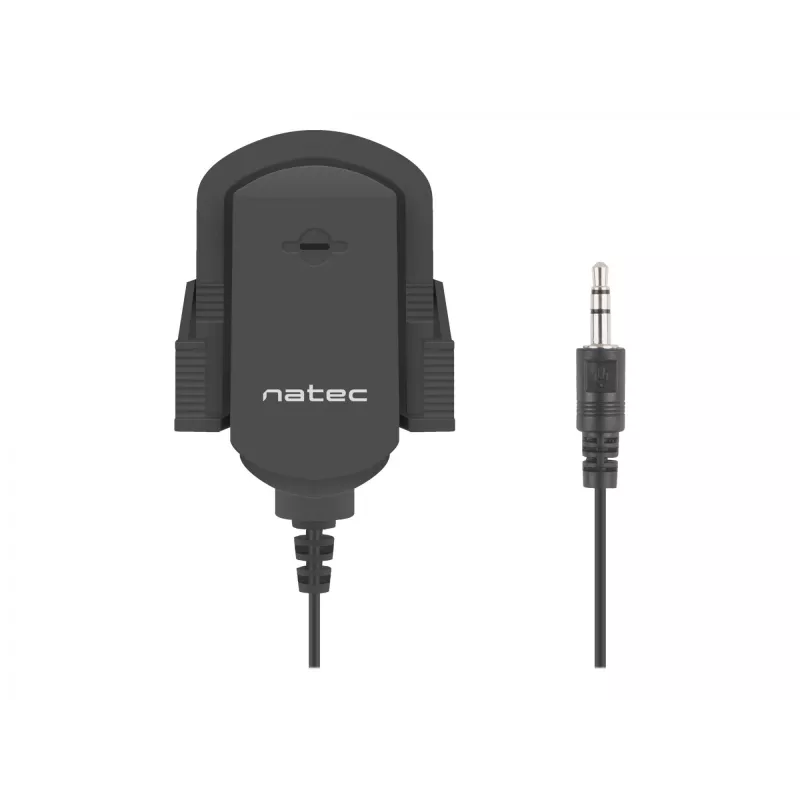 Ansteckmikrofon NATEC NMI-1352, kabelgebunden 3,5 mm, Empfindlichkeit -58 dB, 50–16000 Hz, 1,8 m Kabel, 20 g