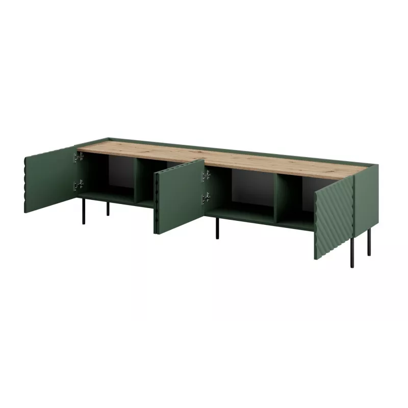 4D RTV-Schrank ONDA 200x40xH54.35 grün (stehend oder wandmontiert)