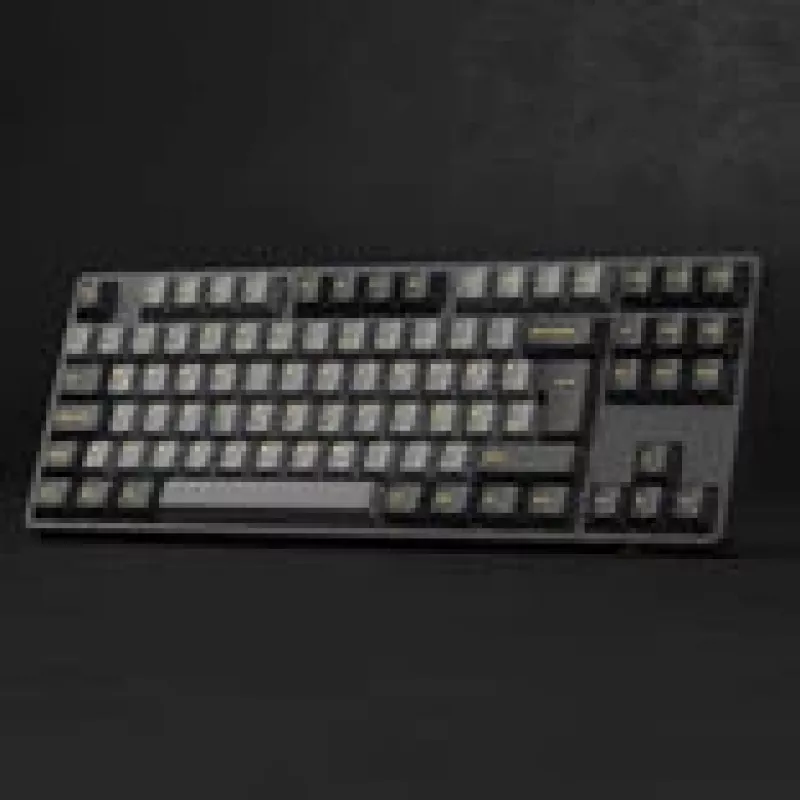 Mechanische Gaming-Tastatur AKKO Schwarz & Gold 5087S, Akko V3 Cream Gelb Pro Switches, RGB-Beleuchtung