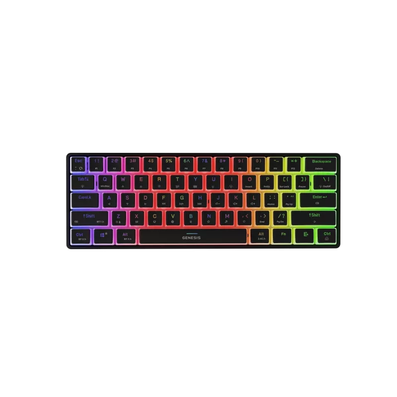 GAMING KEYBOARD GENESIS THOR 660 G2 US BLACK WIRELESS RGB MECHANICAL GATERON BROWN