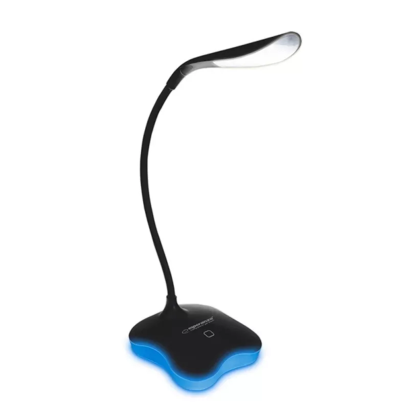 Tischlampe ESPERANZA ELD105K MIMOSA — LED-Schreibtischlampe mit Nachtlicht, schwarz