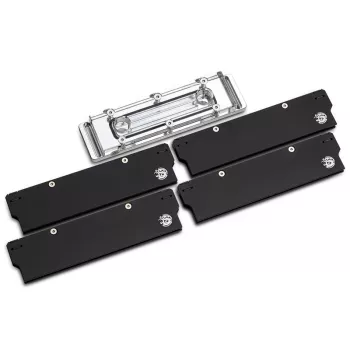 Bitspower Memory Cooler, DDR5, transparent, doppelseitig - 4 DIMMS