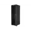 Freistehender Rack-Schrank LANBERG 42U FF01-6842-12BL 600×800×2127,5 mm, 1200 kg, IP20, Schlüsselschloss, Rollen
