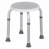 Runder Duschhocker aus Aluminium