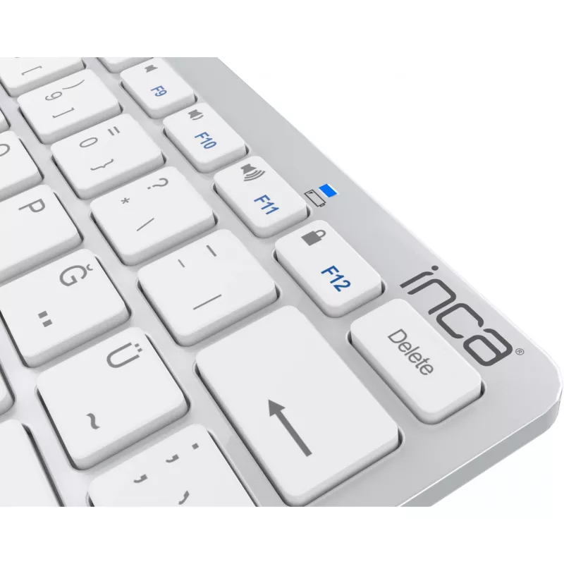 Kabellose Tastatur Inca IBK-569BT Bluetooth 78 Tasten Metallic Silber