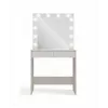 Schminktisch-Set top e shop Marina T+ 2S+L, Kaschmir-Farbe, Spanplatte, LED-Spiegel, 810×500×1500 mm