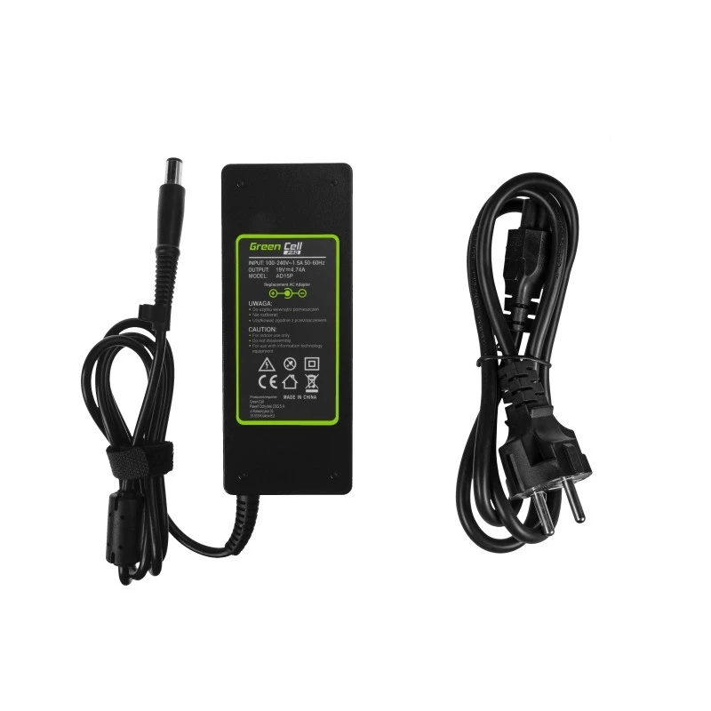 Netzteil Grün Cell AD15P 90W für HP-Laptops, 19V 4.74A, AC/DC, Innenbereich, 1,2 m Kabel, Schwarz