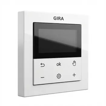 Digitaler Raumthermostat Gira System 3000 Bluetooth, weiß, LCD-Anzeige
