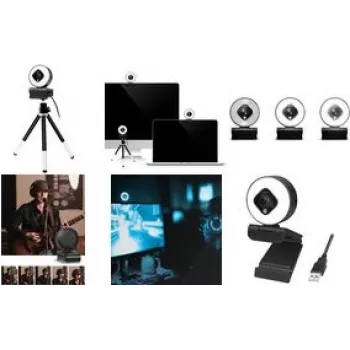 LogiLink UA0384 Webcam LL1 Stream, USB 2.0, HD 1920x1080, 76 Grad, schwarz (UA0384)