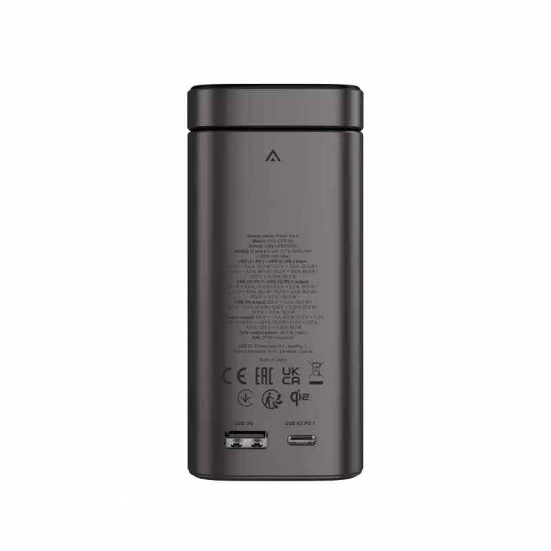 CANYON Qi2 magnetische Powerbank OnPower 150 15000mAh Aluminium Dunkelgrau
