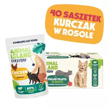ANIMAL ISLAND Hähnchen in Brühe Katzenfutter Monopack 40x85g