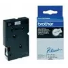 Brother Gloss Laminated Labelling Tape - 12mm, Schwarz/Weiß, 10-pk Etikettierband TC