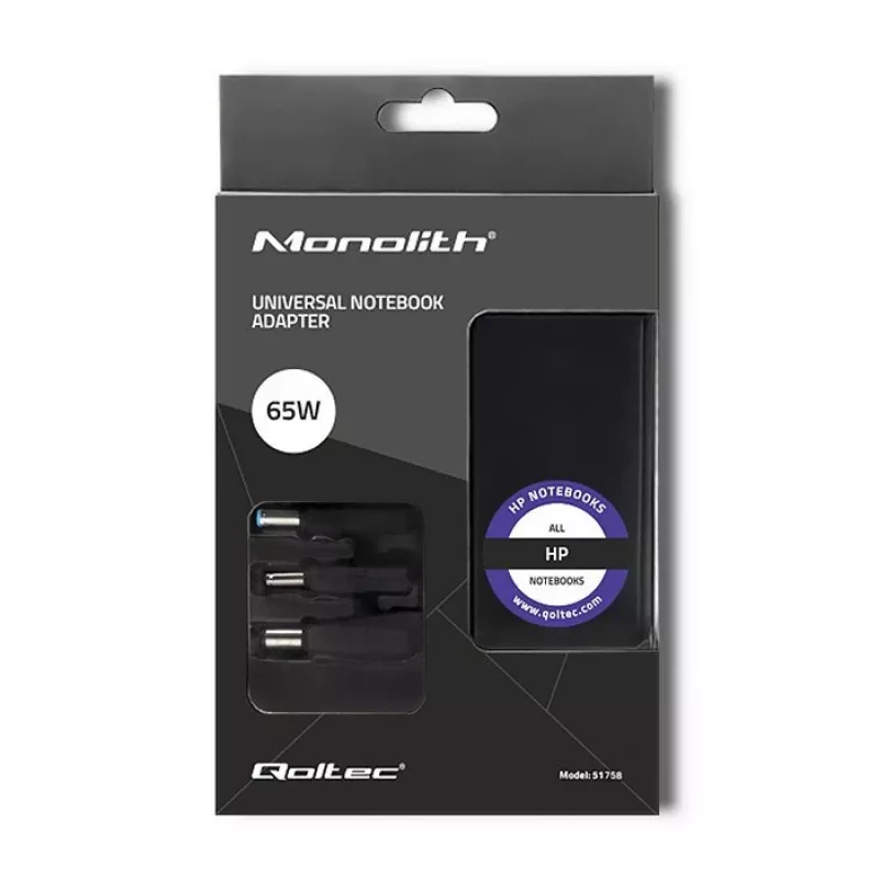 Netzteil Qoltec 51758 Indoor 65 W Schwarz