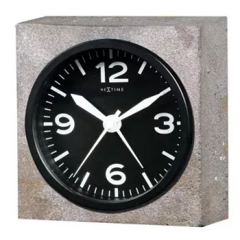 NeXtime Wanduhr 5167 Real Time Heavy Metal, 9,5x9,5x3,2 cm, Wand, Grau