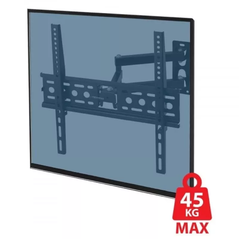 TV-Wandhalterung ESPERANZA ERW016 für 70-Zoll-Fernseher, schwarz, 45 kg Kapazität, VESA 75x75–400x400, neigbar 15°