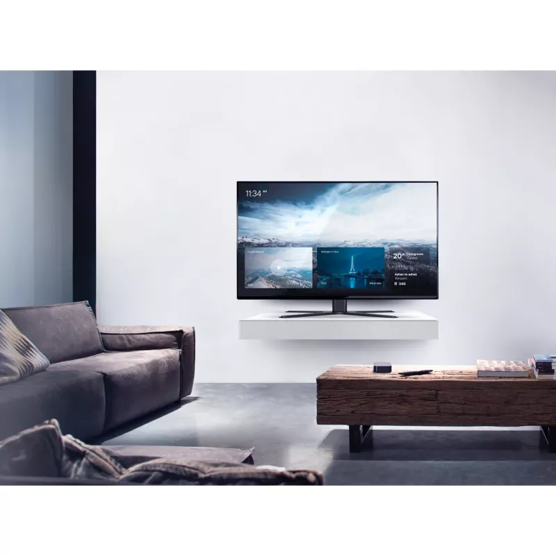 One For All Tischfuß TV-Ständer SOLID – Geeignet für alle TV-Typen von 32 bis 65 Zoll – LCD/LED/Plasma/OLED/QLED – schwenkbar (90°) neigbar (15°) – höhenverstellbar – VESA 60
