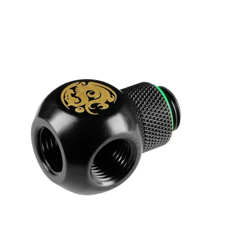 BitsPower BP-MBQR-C Metall-Schnellverschlusskupplung für Computer-Flüssigkeitskühlung, Messing, schwarz