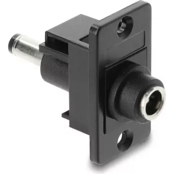 Panelmontage-Adapter DC 5,5×2,1 mm Buchse zu DC 5,5×2,1 mm Stecker, DELOCK 91116
