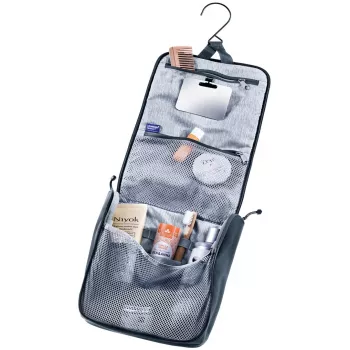 Reisekulturbeutel DEUTER Wash Center II, kompakter Organizer für Toilettenartikel, Schwarz