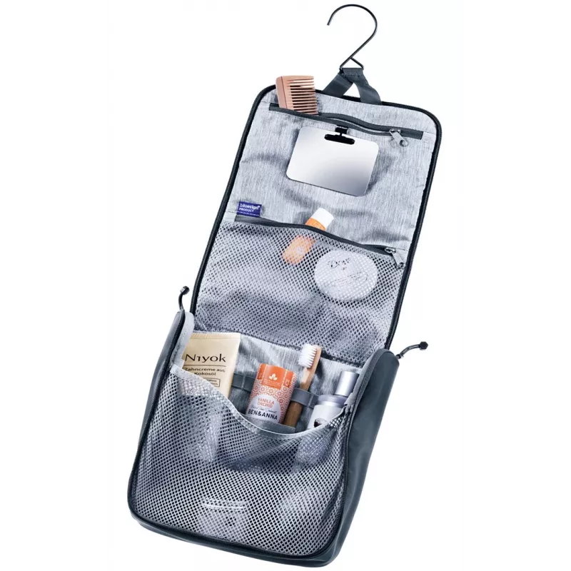 Reisekulturbeutel DEUTER Wash Center II, kompakter Organizer für Toilettenartikel, Schwarz