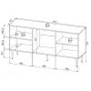 HOLE Kommode 152x42,5x74,5 cm weiß matt