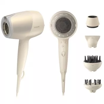 Haartrockner Philips 9000er Serie BHD829/00, 1800 W, ionisch, 3 Hitze-/3 Geschwindigkeitsstufen, 4 Düsen (Konzentrator, Diffusor), beige