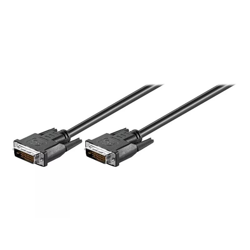 Wentronic Goobay DVI-D FullHD-Kabel Dual Link, Schwarz, 1,8 m - DVI-D-Stecker Dual-Link (24+1-Pin) > DVI-D-Stecker Dual-Link (24+1-Pin) (93573)