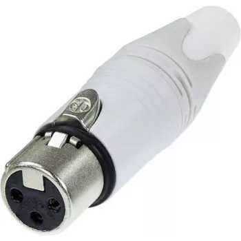 Neutrik NC3FXX-WT - XLR - Schwarz - Edelstahl - Weiß - Bronze - Polyamid - Polyoxymethylen (POM) - Polyurethan - Zink - IP40 - 2,5 mm² - 1,5 V (NC3FXX-WT)