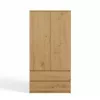 Topeshop SZAFA MALWA ART bedroom wardrobe/closet 5 shelves 2 Tür(s) Eiche
